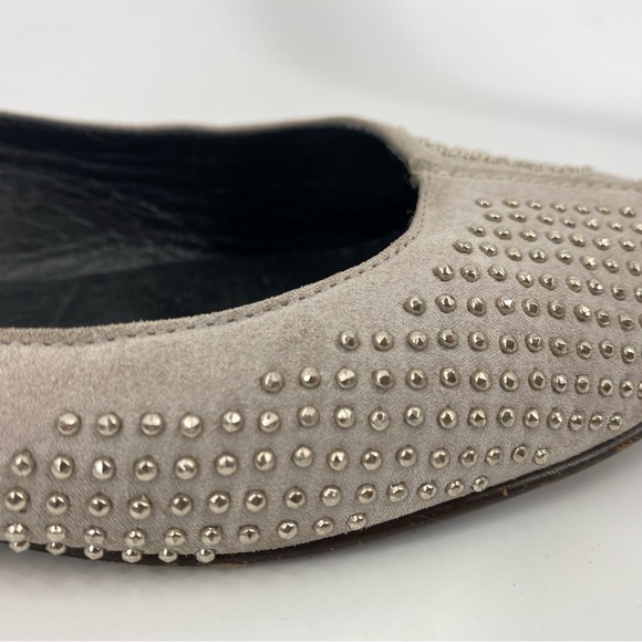 Balenciaga y2k Gray Studded Ballet Flats - Picture 6 of 16